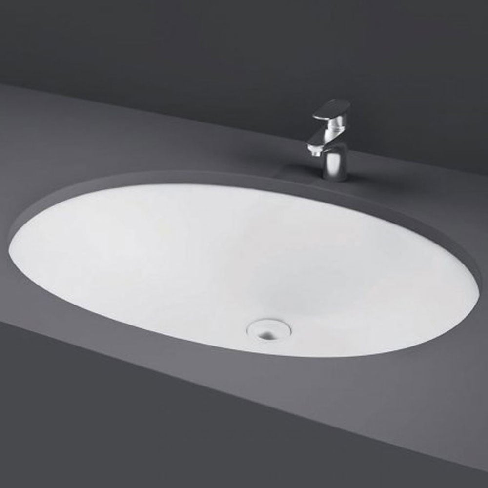 RAK Rosa Alpine 570x420 White Undermount Wash Basin - ROSAVB57