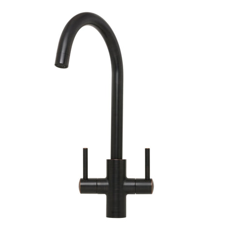 Caple Lamar Blackened Copper Duel Lever Kitchen Sink Tap LAM/BC