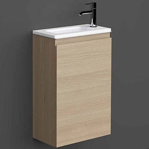 RAK Joy Scandinavian Oak 400mm Wall Hung Bathroom Vanity Unit with Basin
