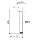 methven-matte-black-ceiling-mounted-shower-arm-200mm-armc05bk-