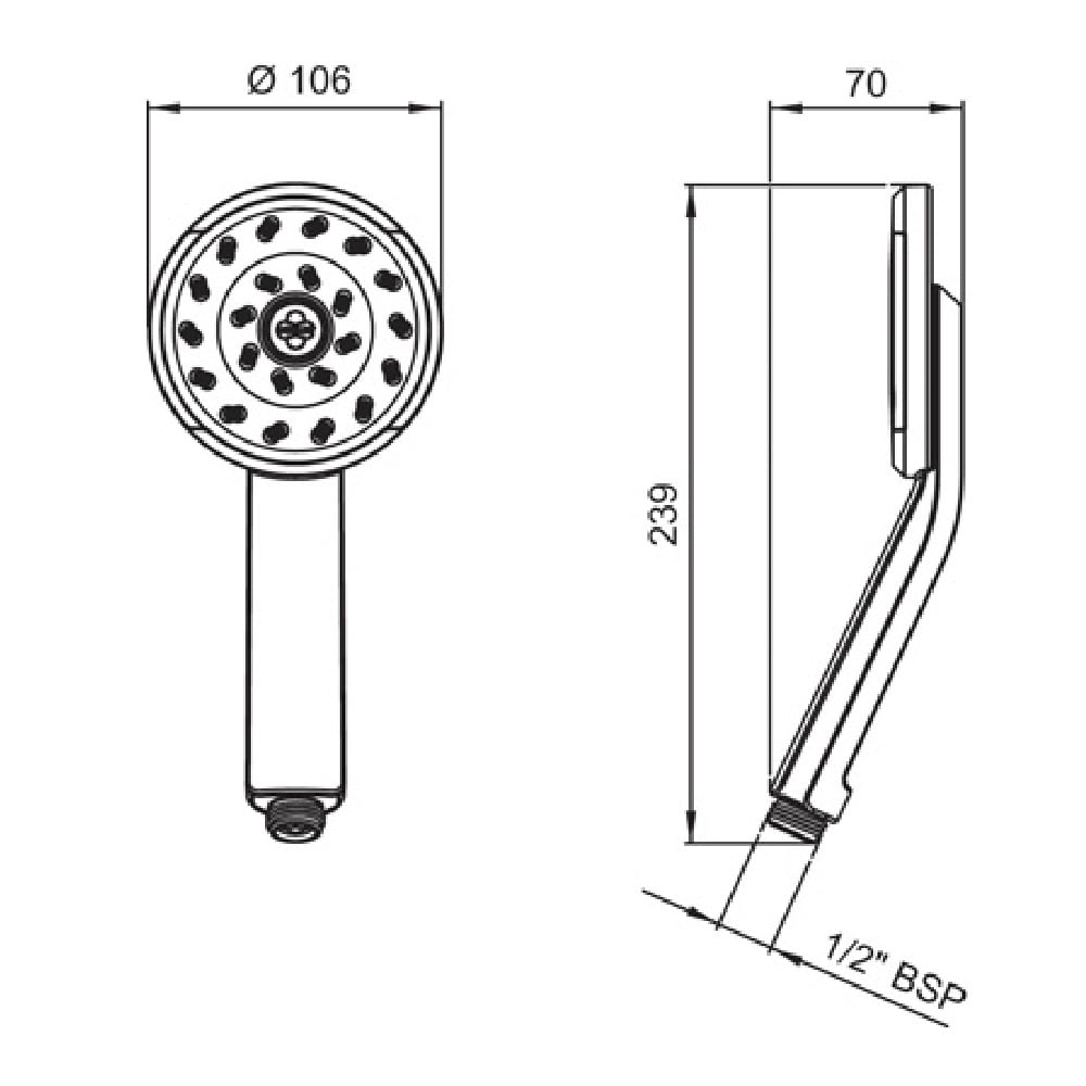 Methven Kiri Satinjet Chrome Shower Handset SJK23