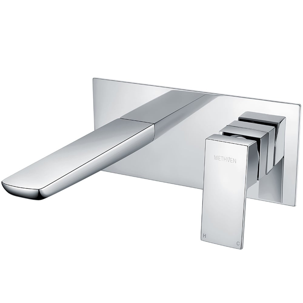 Methven Wai Chrome Bath Filler & Basin Mixer Taps Pack Set WAIWMBFCP+WAIWMBCP