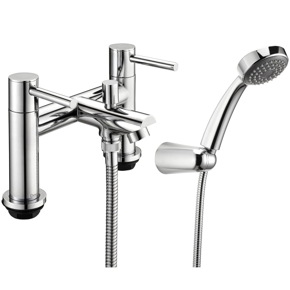 Deva Insignia Chrome Bath Shower & Basin Mixer Taps Pack Set