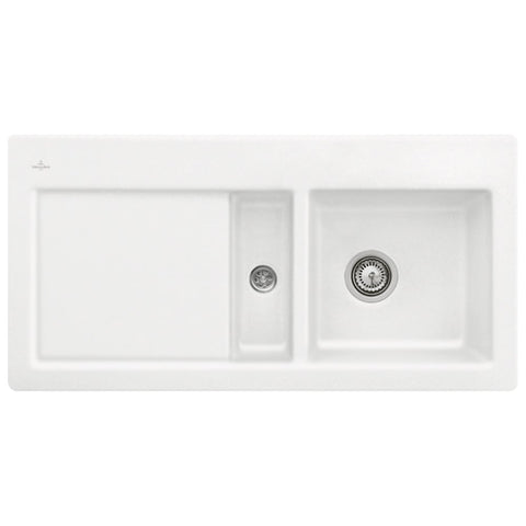 Villeroy & Boch Subway 60 1.5 Bowl Ceramic Kitchen Sink LHD - NO WASTE
