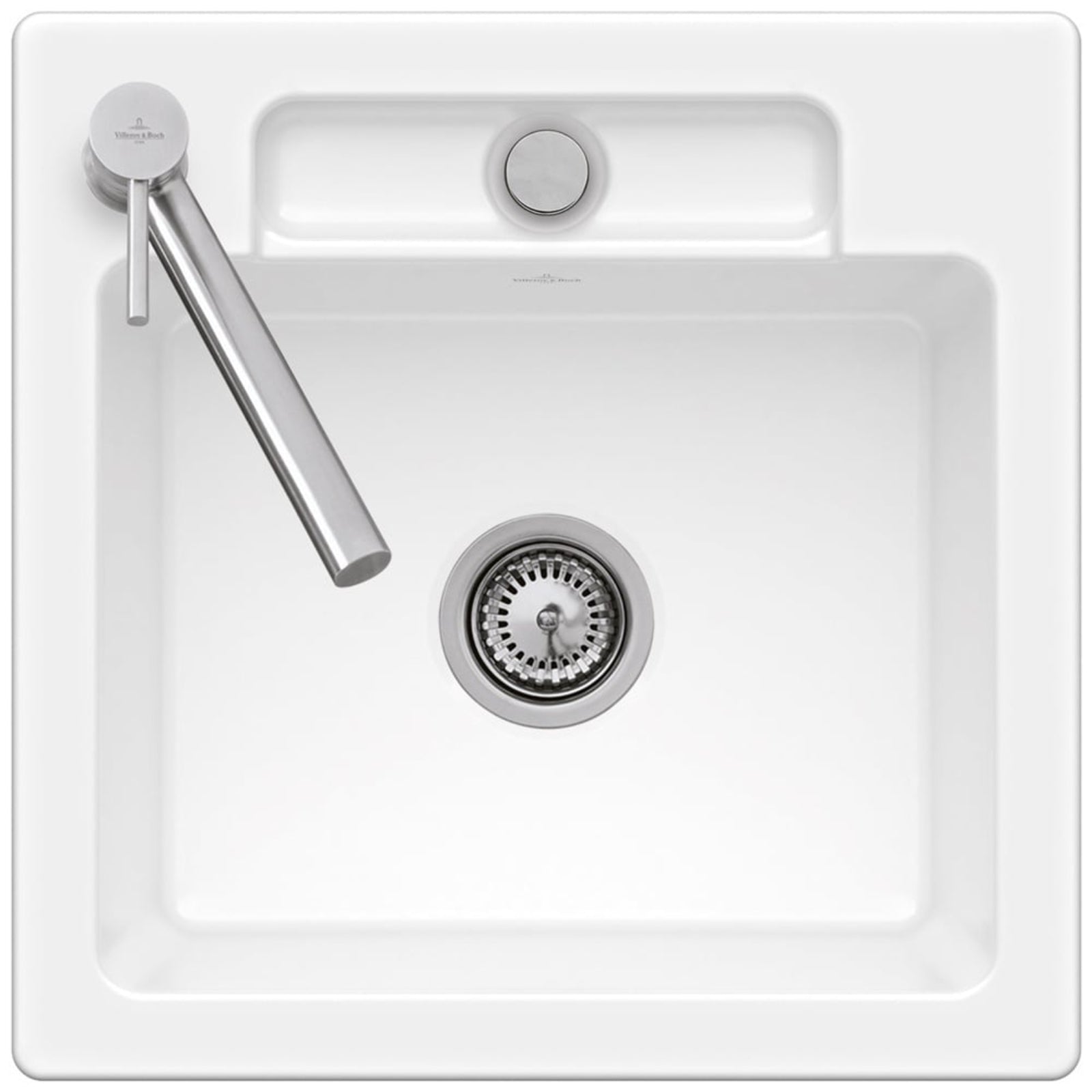 Villeroy & Boch Siluet 50 S 1.0 Bowl Ceramic Kitchen Sink - NO WASTE