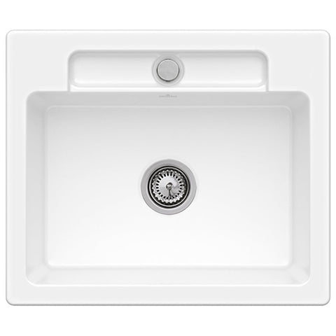 Villeroy & Boch Siluet 60 S 1.0 Bowl Ceramic Kitchen Sink - NO WASTE