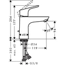 hansgrohe-focus-chrome-single-lever-basin-mixer-tap-100-with-pop-up-waste-