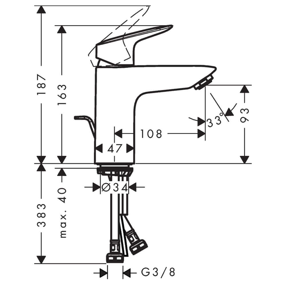 Hansgrohe Logis 100 Single Lever Basin Mixer Tap