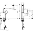 hansgrohe-metris-chrome-single-lever-basin-mixer-tap-230-with-push-waste-