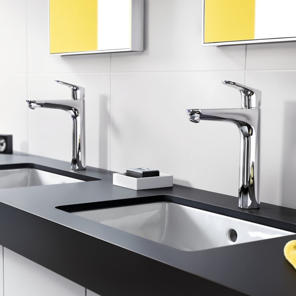 Hansgrohe Focus Chrome Single Lever Basin Mixer Tap 190 With Pop-Up Waste