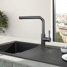 villeroy--boch-steel-shower-anthracite-stainless-steel-pullout-kitchen-sink-tap-