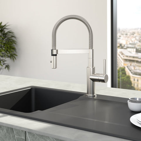 Villeroy & Boch Steel Expert Compact Pullout Stainless Steel Sink Tap