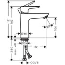 hansgrohe-talis-e-matt-white-single-lever-basin-mixer-tap-110-without-waste-