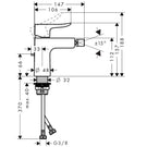 hansgrohe-metris-chrome-single-lever-bidet-mixer-tap-with-pop-up-waste-