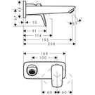 hansgrohe-logis-chrome-concealed-wall-mounted-basin-mixer-tap-with-spout-195cm-