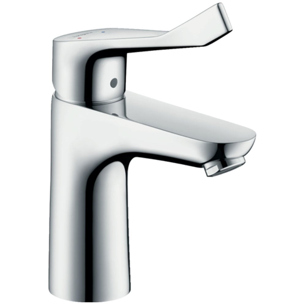 Hansgrohe Focus Chrome Long Handle Single Lever Basin Mixer Tap 100 Without Waste