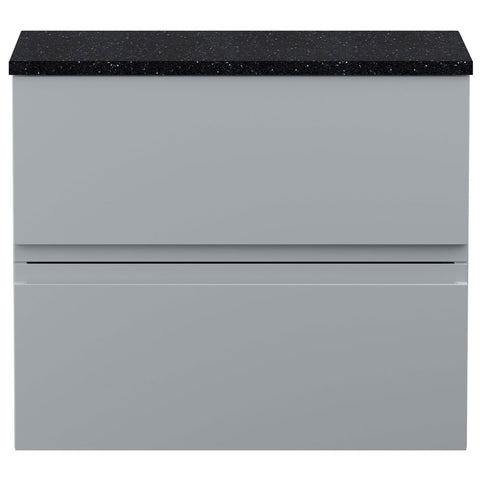 Hudson Reed Urban Grey 600mm Wall Hung 2-Drawer Vanity Unit & Worktop URB204LSB