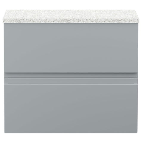 Hudson Reed Urban Grey 600mm Wall Hung 2-Drawer Vanity Unit & Worktop URB204LSW