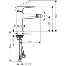 hansgrohe-metropol-matt-black-single-lever-bidet-mixer-tap-with-push-open-waste-