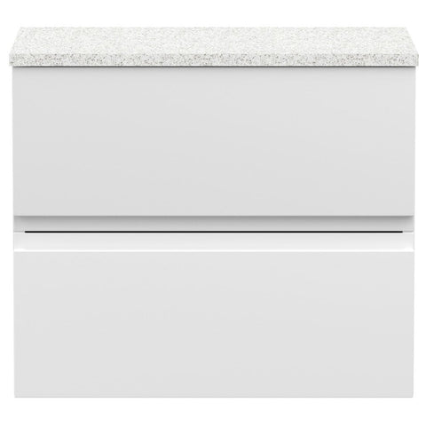 Hudson Reed Urban White 600mm Wall Hung 2-Drawer Vanity Unit & Worktop URB104LSW