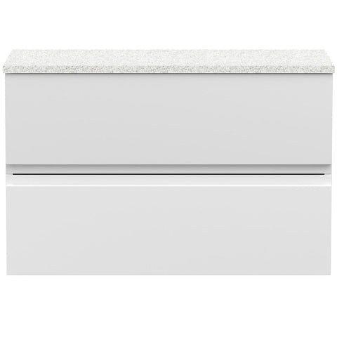 Hudson Reed Urban White 800mm Wall Hung 2-Drawer Vanity Unit & Worktop URB106LSW