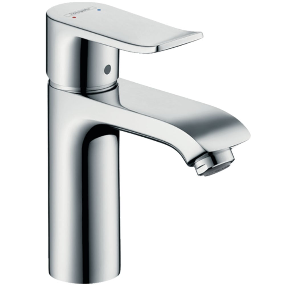 Hansgrohe Metris Chrome Single Lever Basin Mixer Tap 110 LowFlow 3.5 l/m With Pop-Up Waste