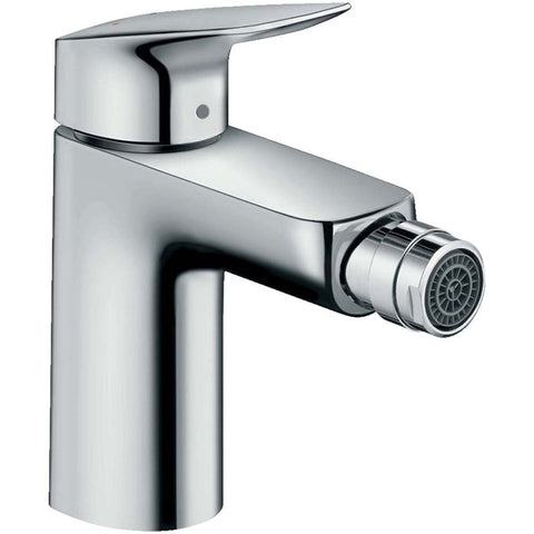 Hansgrohe Logis Chrome Single Lever Bidet Mixer Tap 100 With Pop-Up Waste