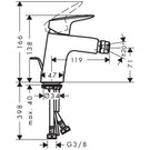 hansgrohe-logis-chrome-single-lever-bidet-mixer-tap-70-with-pop-up-waste-