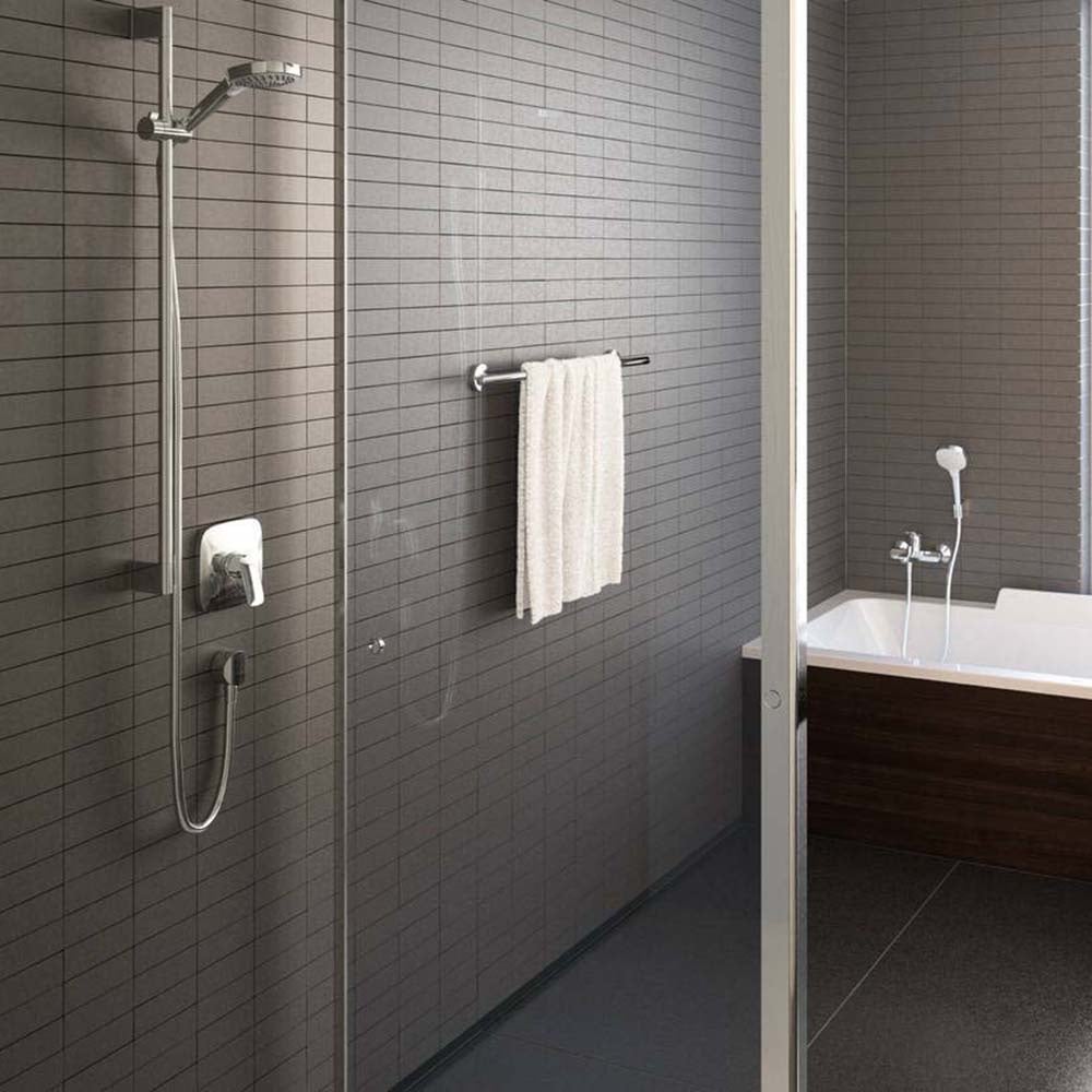 Hansgrohe Logis Chrome Concealed Single Lever Manual Shower Mixer Highflow Valve