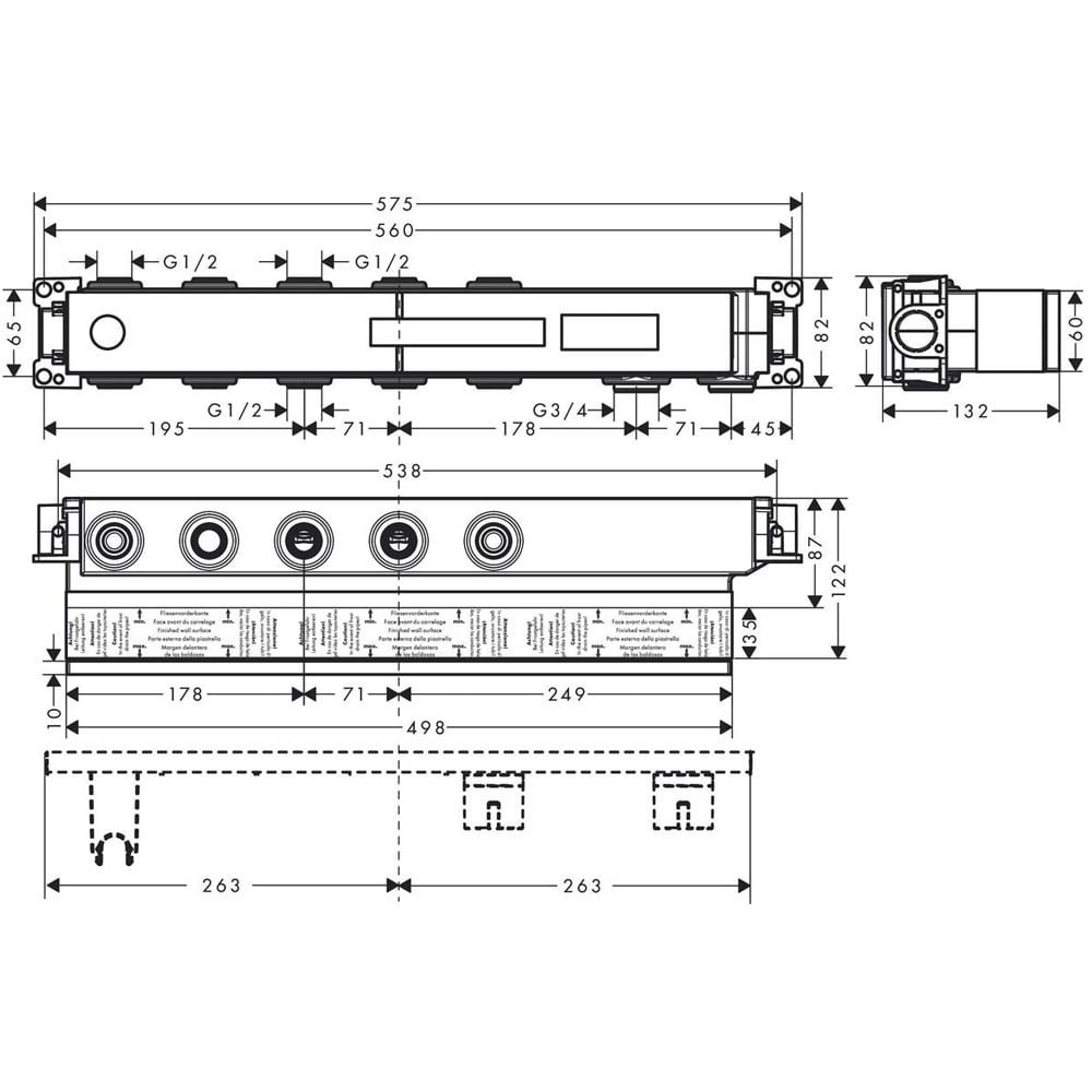 Hansgrohe RainSelect Basic Set For 3 Outlets