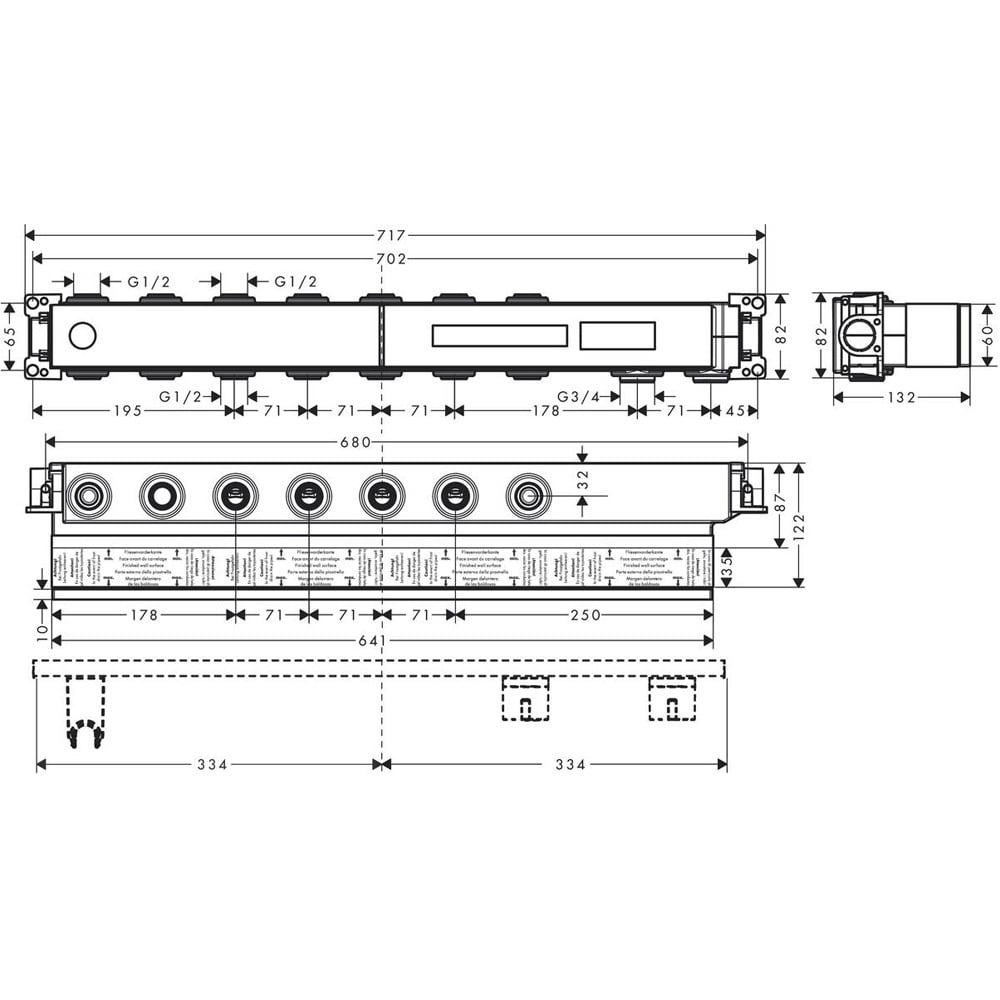 Hansgrohe RainSelect Basic Set For 5 Outlets