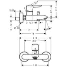 hansgrohe-metris-chrome-exposed-single-lever-manual-bath-mixer-tap-
