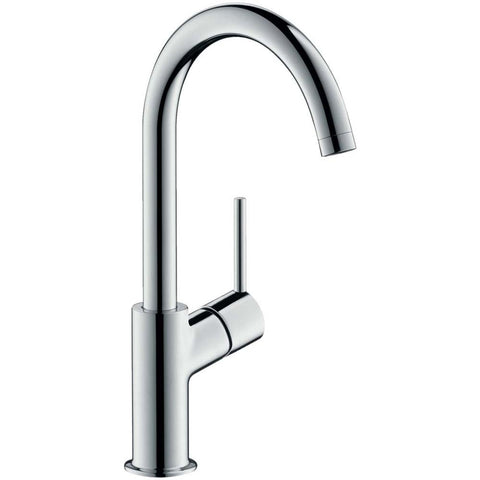 Hansgrohe Talis Chrome Basin Mixer Tap 210 With Swivel Spout & Push-Open Waste