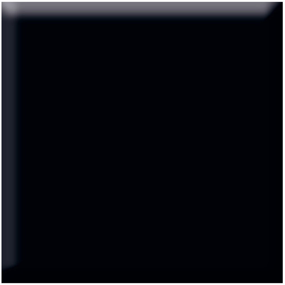 CDA Black Square Glass Kitchen Splashback 600x750mm ASG6BL