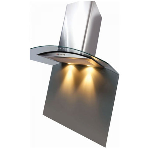 CDA Black Curved Glass Kitchen Splashback For EKP90 900x750mm ASG92KBL