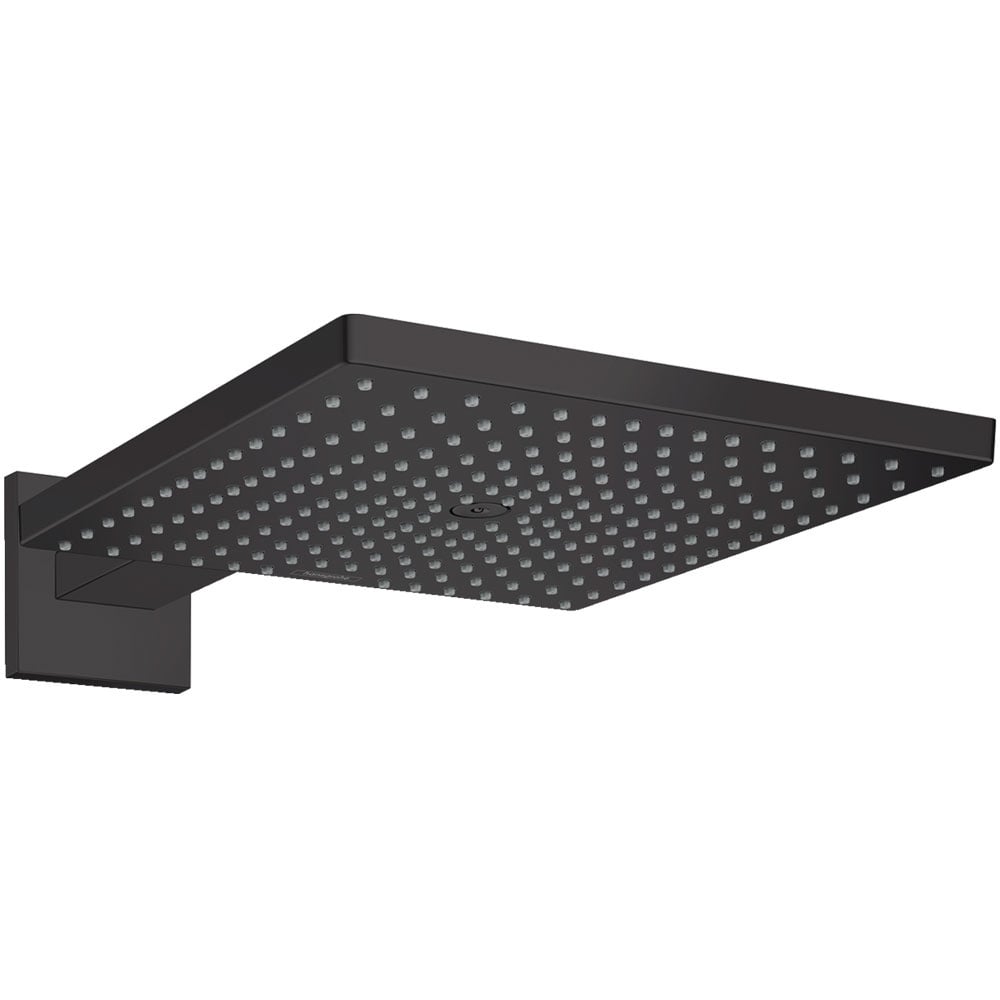 Hansgrohe Raindance E Matt Black 300 1 Jet Overhead Shower & Shower Arm