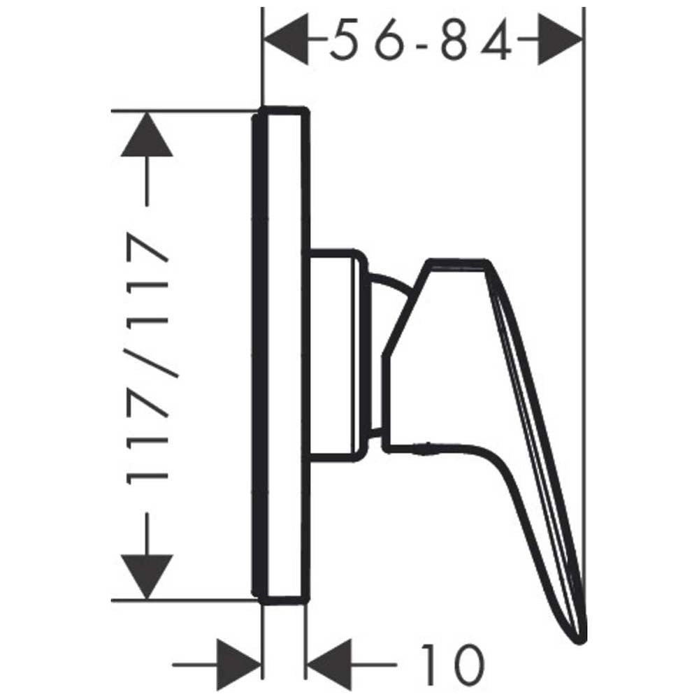 Hansgrohe Logis Chrome Concealed Single Lever Shower Mixer Valve