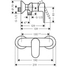 hansgrohe-vernis-blend-chrome-exposed-single-lever-shower-mixer-with-2flow-rates-
