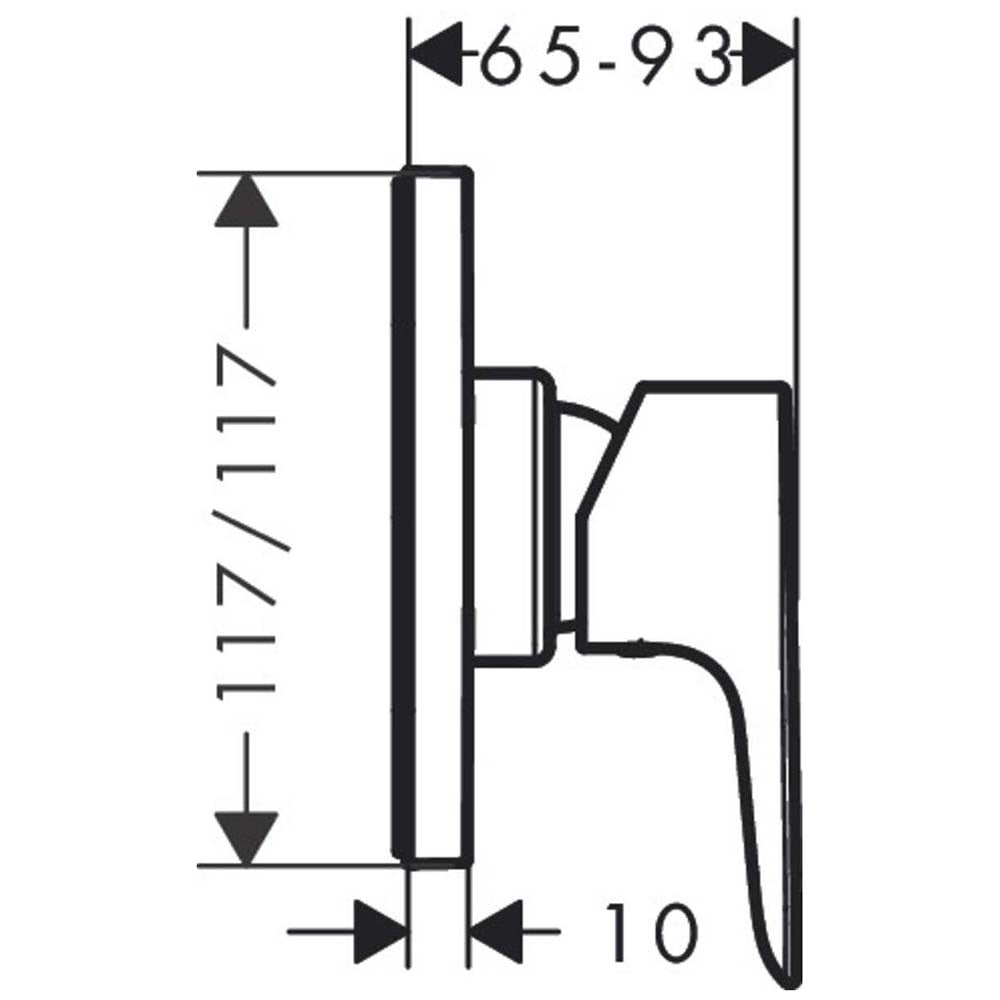 Hansgrohe Talis E Chrome Concealed Single Lever Shower Mixer Valve