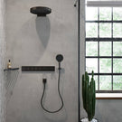 hansgrohe-brushed-black-chrome-porter-e-shower-holder-