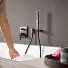 hansgrohe-rainfinity-100-1-jet-brushed-black-chrome-hand-shower-head-
