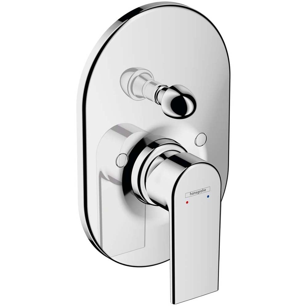 Hansgrohe Vernis Shape Chrome Concealed Single Lever Round Bath Mixer Valve