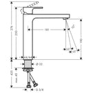hansgrohe-vernis-shape-matt-black-single-lever-basin-mixer-tap-190-without-waste-