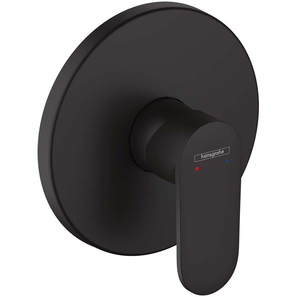 Hansgrohe Vernis Blend Matt Black Concealed Single Lever Round Shower Mixer Valve