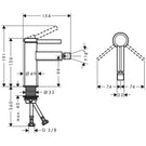 hansgrohe-finoris-matt-black-single-lever-bidet-mixer-tap-with-push-open-waste-