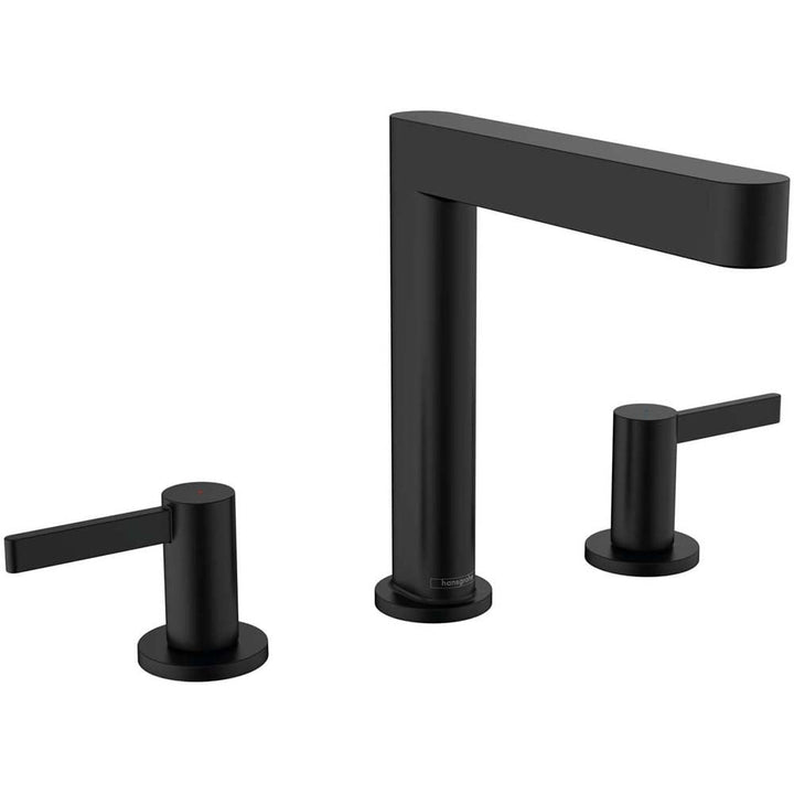 hansgrohe-finoris-matt-black-3-hole-basin-mixer-tap-160-with-push-open-waste-