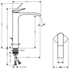 hansgrohe-vivenis-matt-black-single-lever-basin-mixer-tap-250-pop-up-waste-