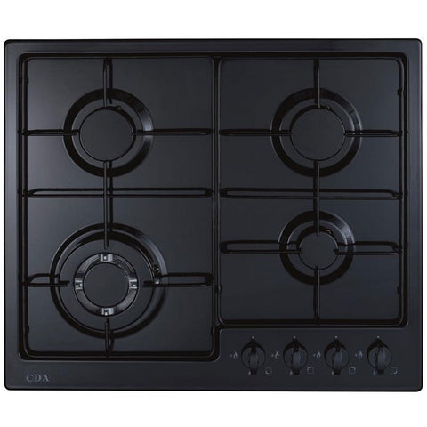 CDA Black Four Burner Gas Hob HG6251BL