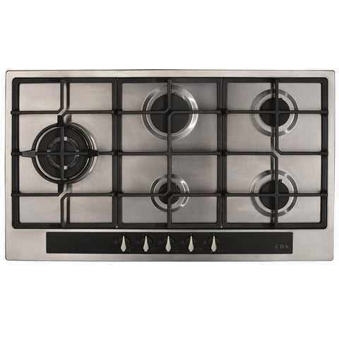 CDA Stainless Steel Five Burner Gas Hob HG9351SS