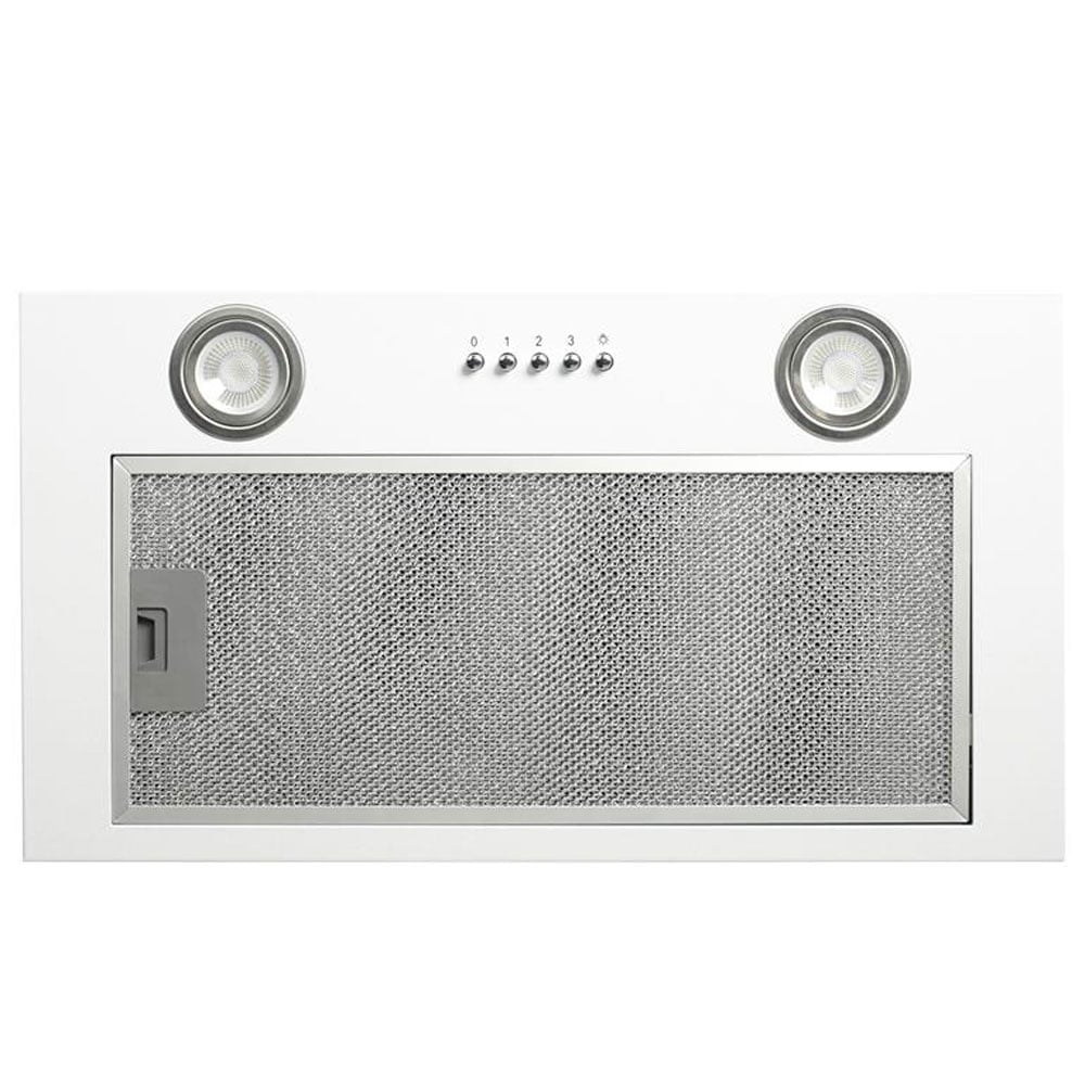 CDA White & Silver 3 Speed Canopy Extractor with Push Button Controls CCA52WH